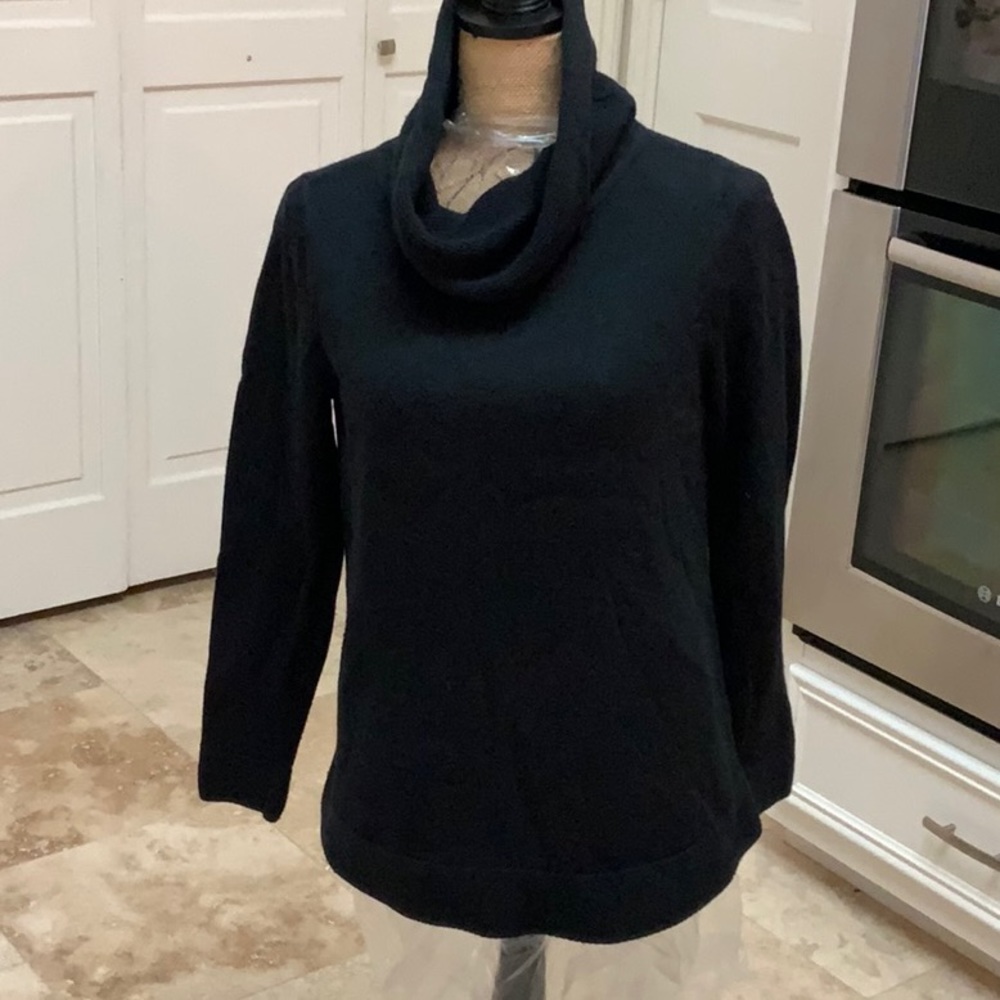 Chico’s Soft Cowl-Neck sweater in black